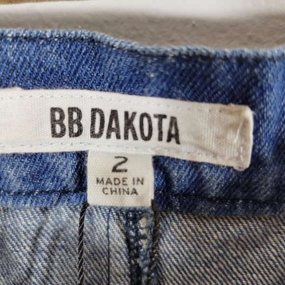 BB DAKOTA On Cloud Nine stretch denim button front jean pencil skirt - Picture 8 of 10